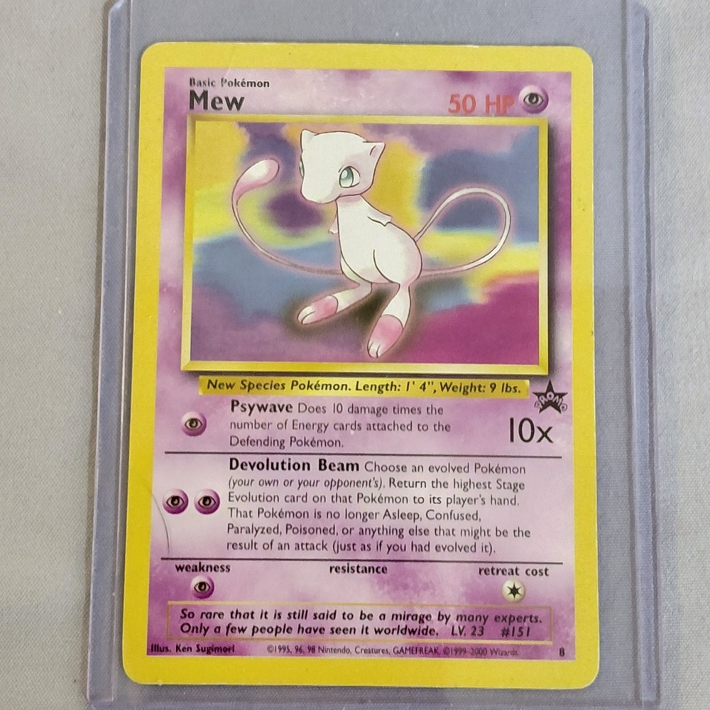 Mew 8 Black Star Promo WOTC 2000 Vintage Pokemon Card LP Pokemon League